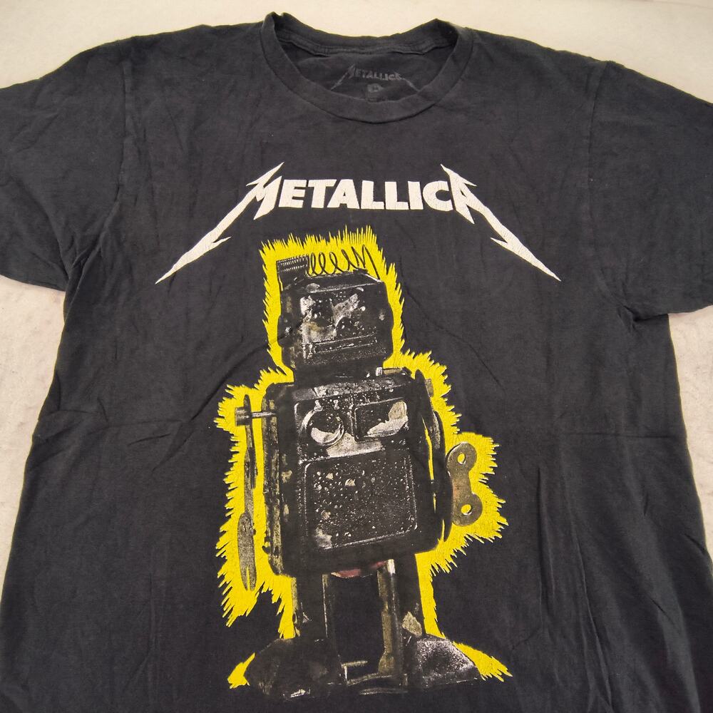Metallica Band Crew Neck Graphic Short Sleeve T Shirt Mens Size Medium M Black